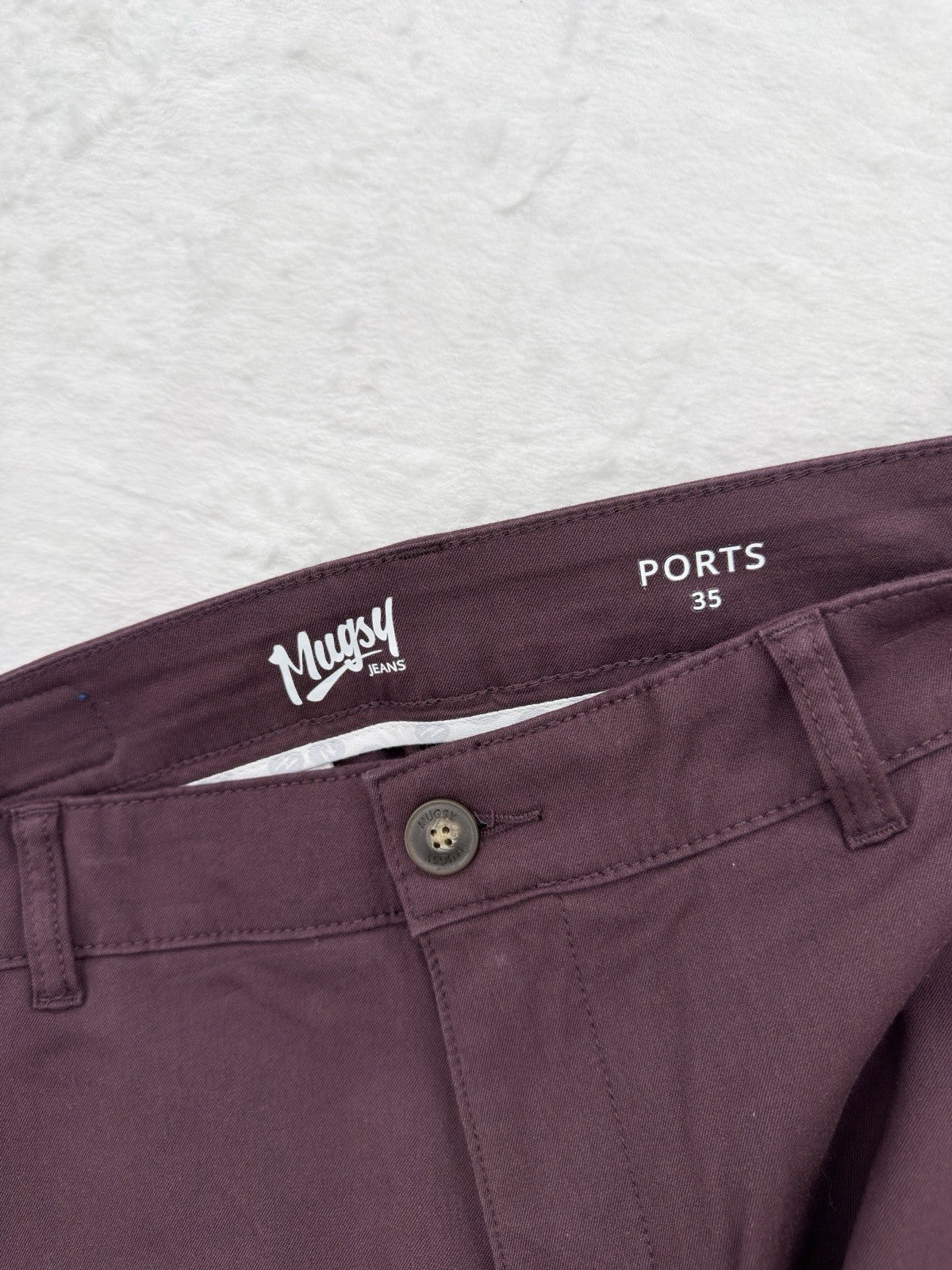 Mugsy Shorts 35 Ports 9” Maroon Chino Mens