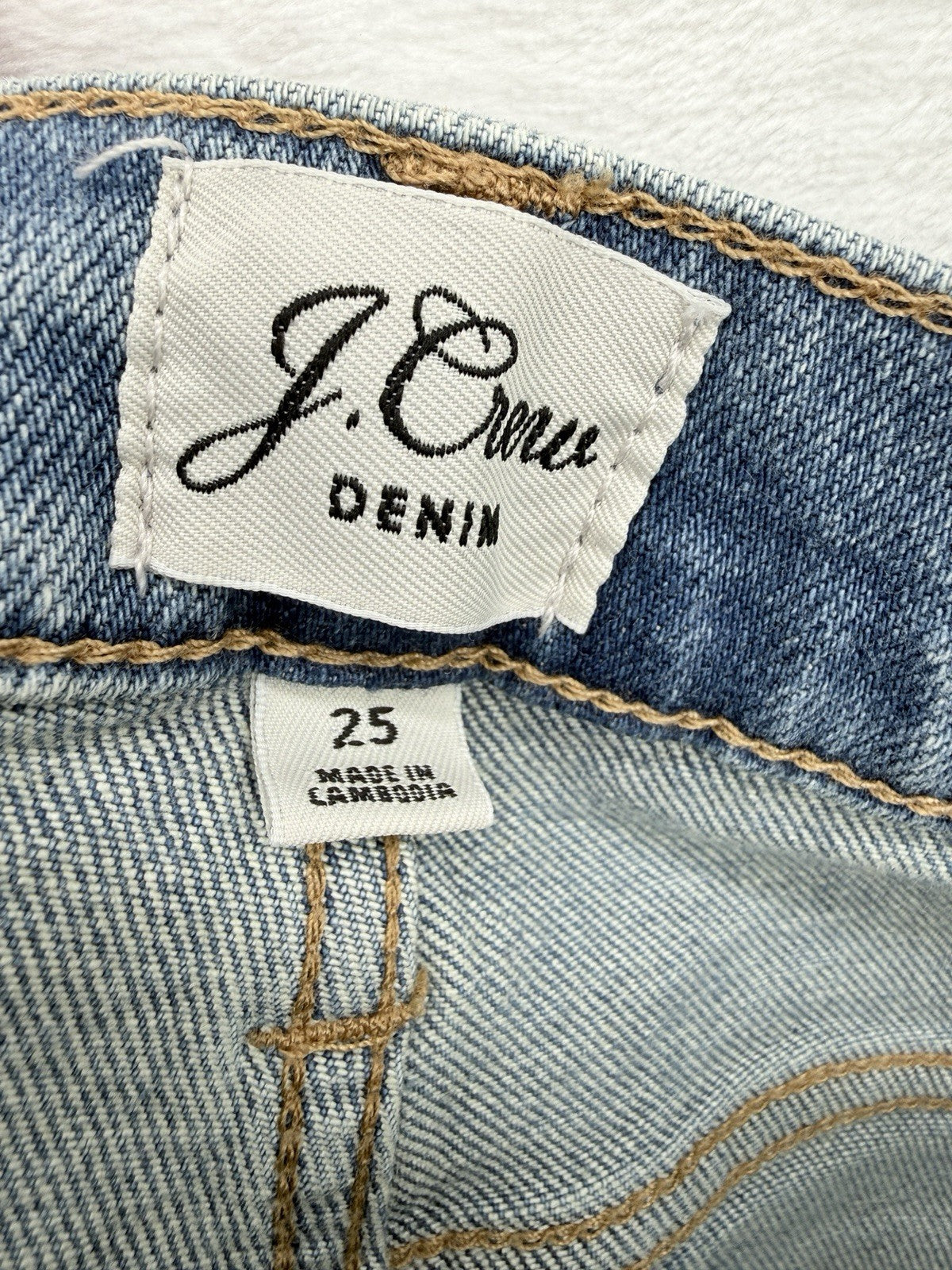 J Crew 9” High Rise Toothpick Jeans 25 Womens Blue Denim