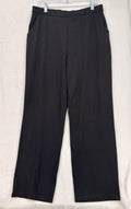 LL Bean Perfect Fit Pants XL Black Straight Leg Knit Pull On Womens