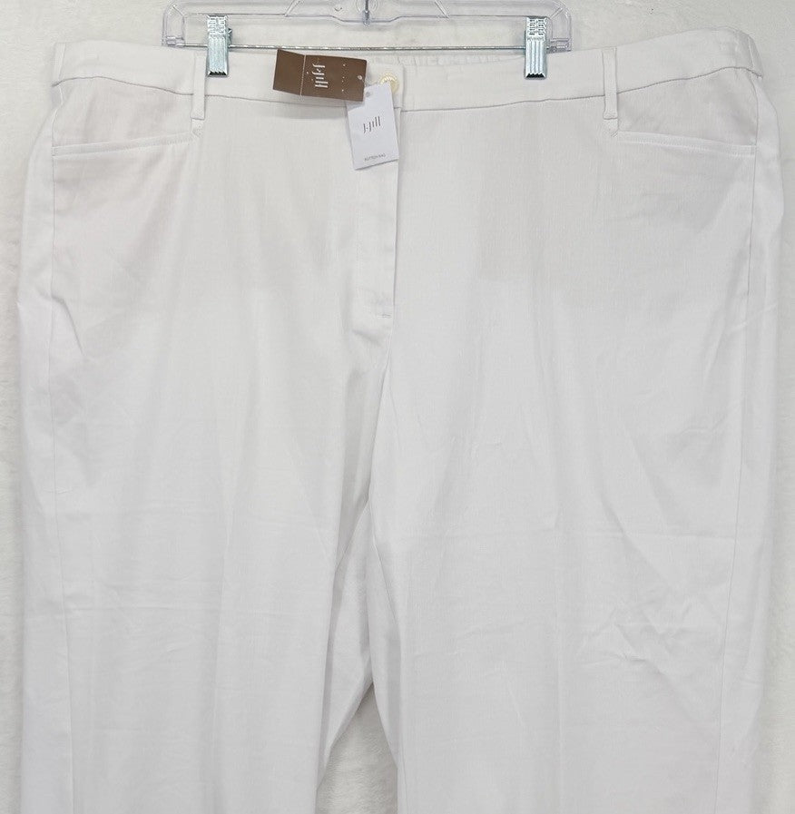 J Jill Linen Stretch White 4X Pants Plus Size Women *Read New NWT