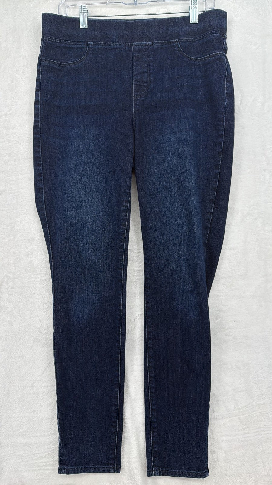 Talbots Pull On Jegging Jeans 10 Womens Dark Blue Stretch Denim