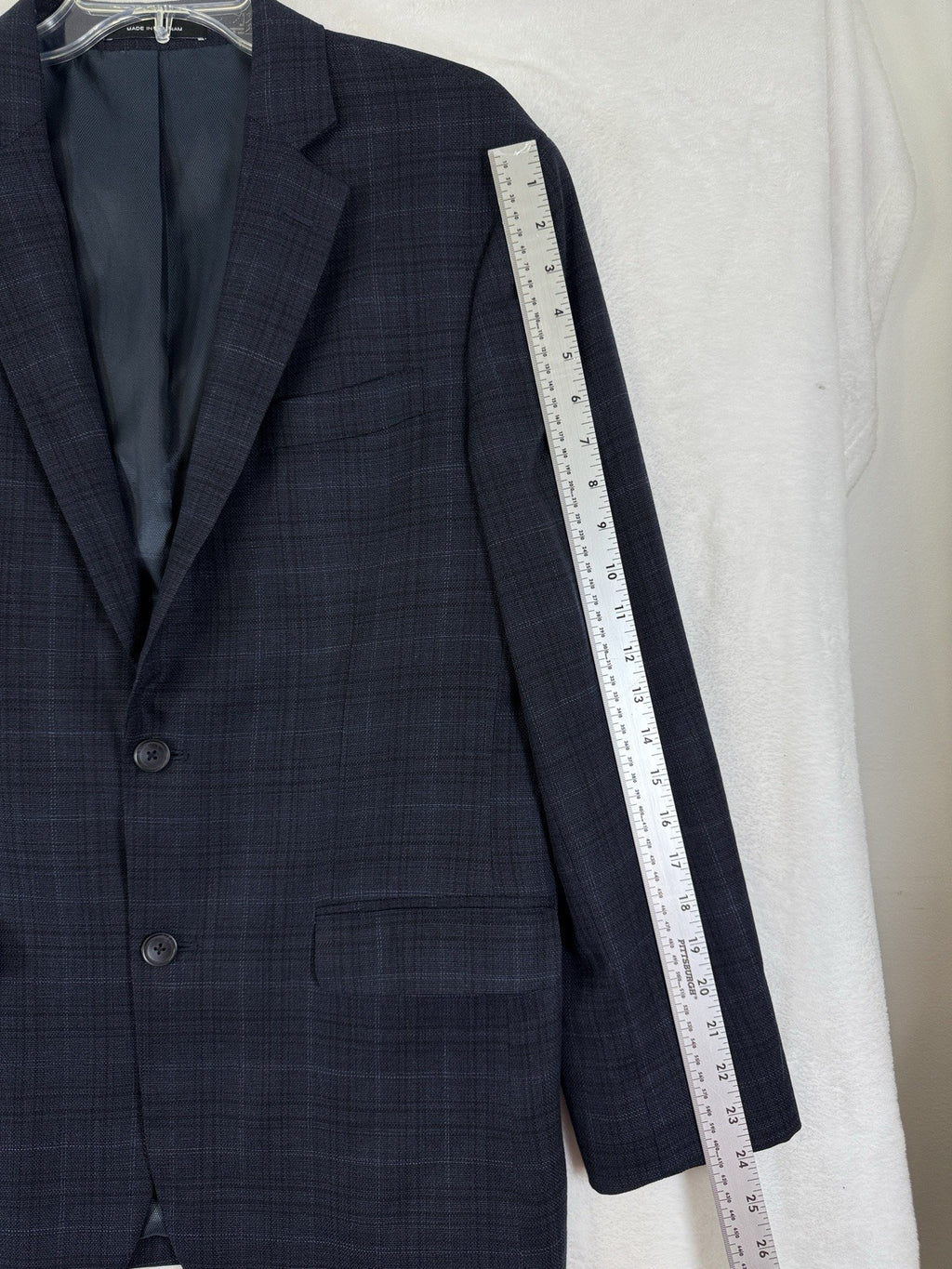 Awareness Kenneth Cole Blazer 40R Blue Suit Jacket Sport Coat Wool Blend Men