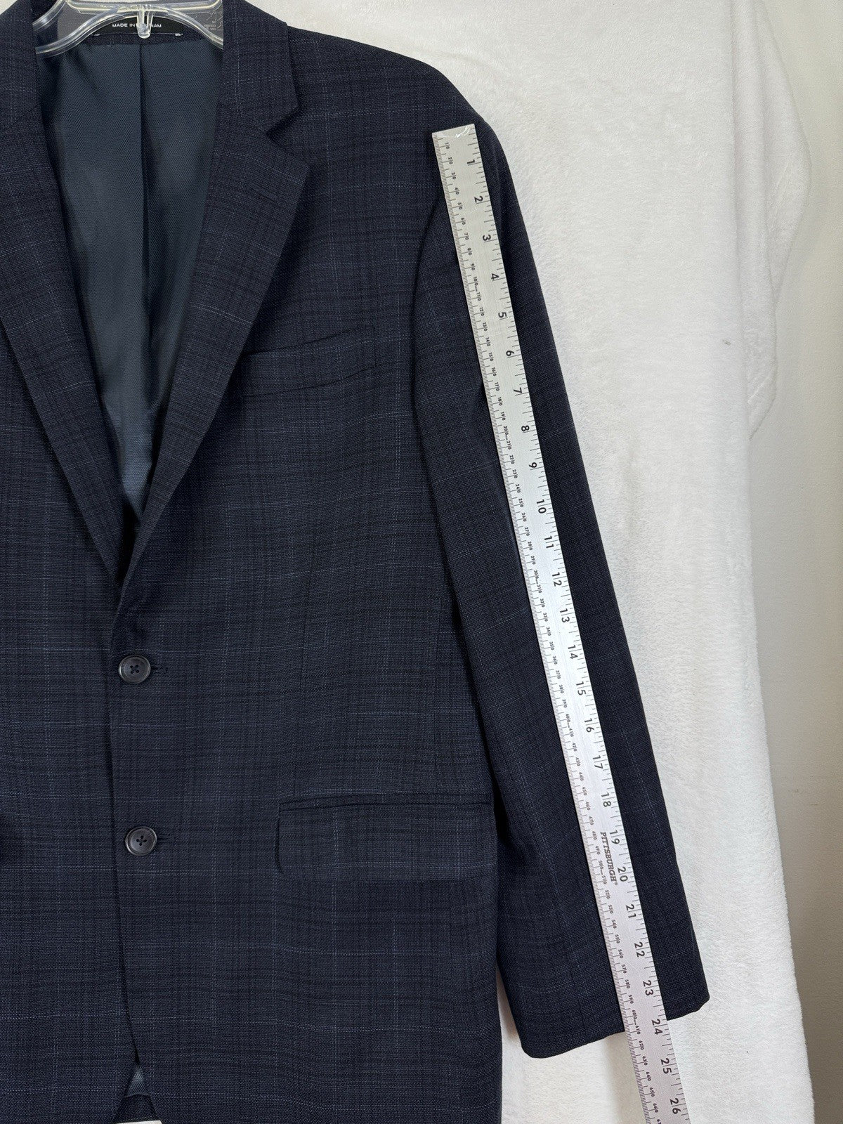 Awareness Kenneth Cole Blazer 40R Blue Suit Jacket Sport Coat Wool Blend Men