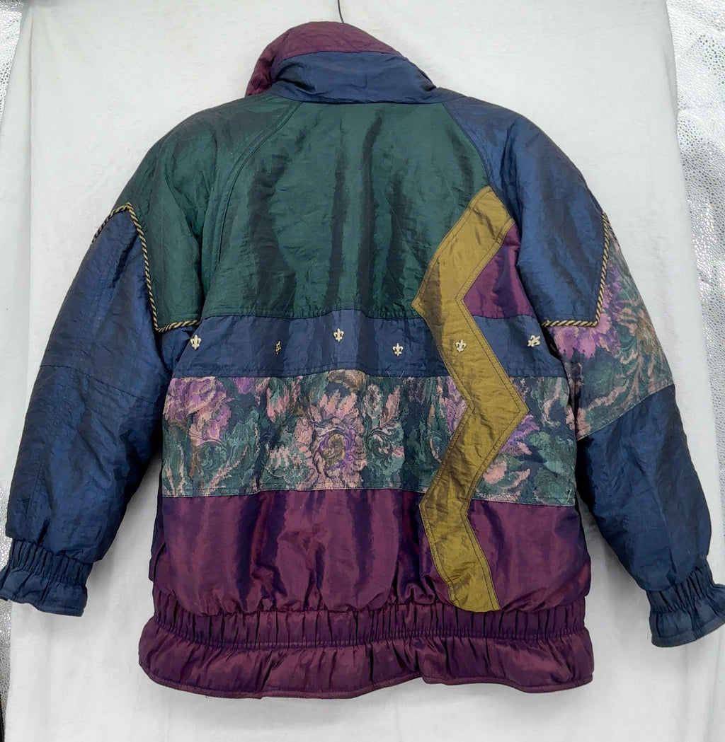 Vintage 90s Beverly Hills Blues Jacket Medium Fresh Prince Style Hipster Coat