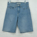 Levi's Shaping Bermuda Shorts 27 Womens Light Blue Jean Denim 9.5”