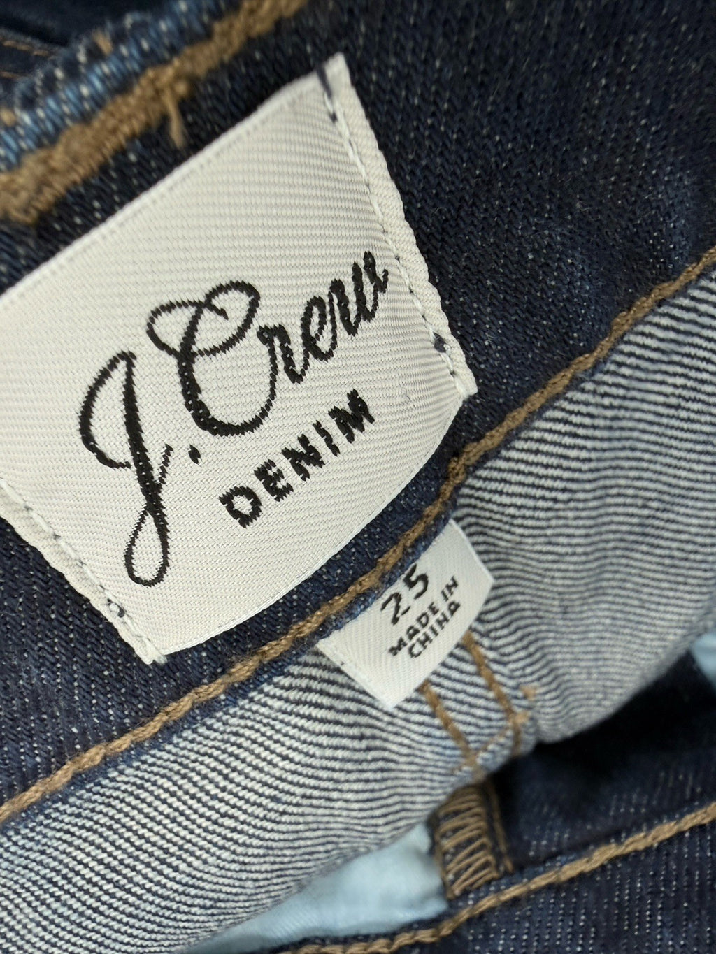 J Crew 10” Vintage Straight Jeans 25 Womens Denim Dark Blue High Rise