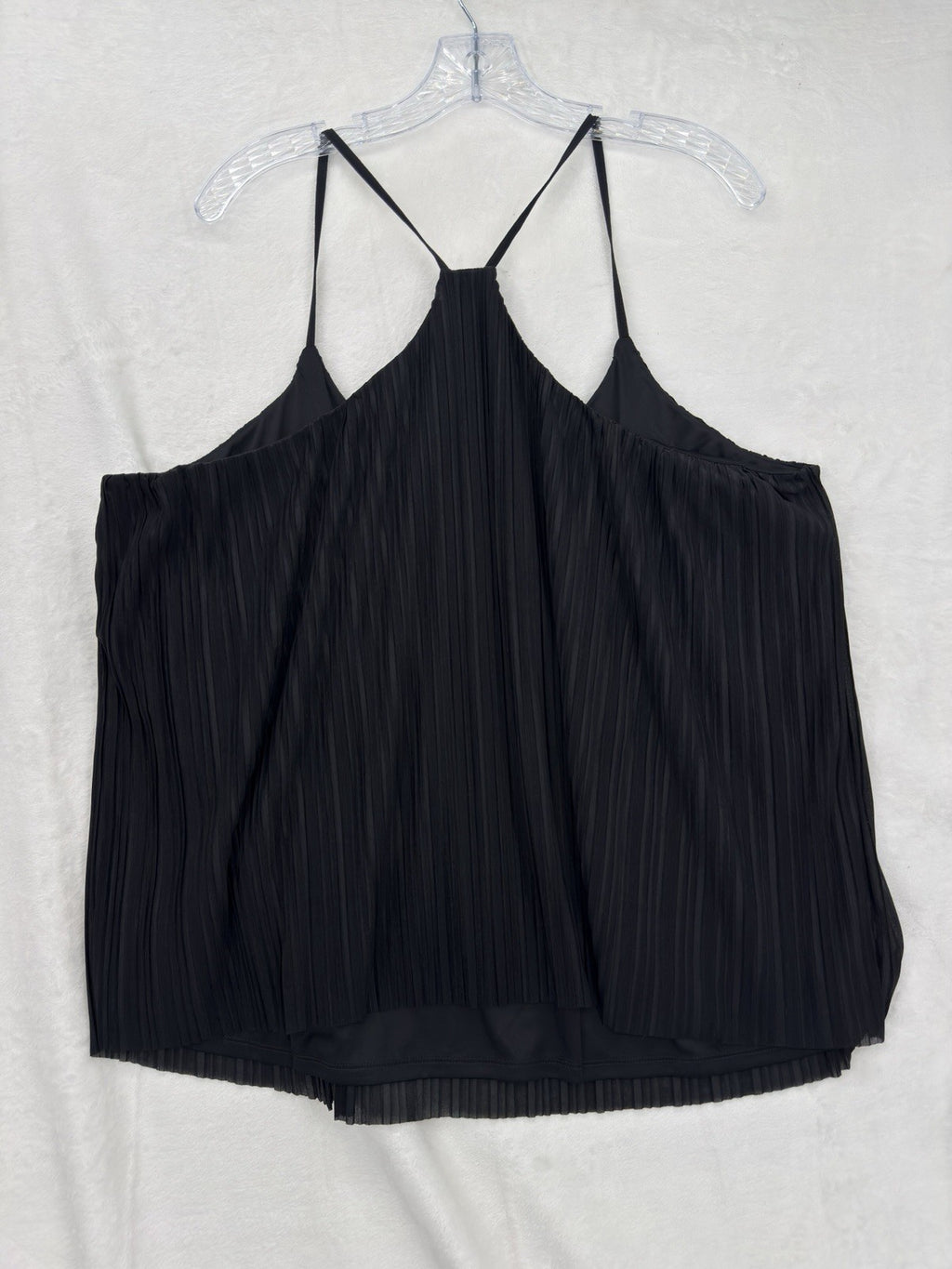 The Limited Top 2X Womens Black Cami Pleated Camisole New NWT