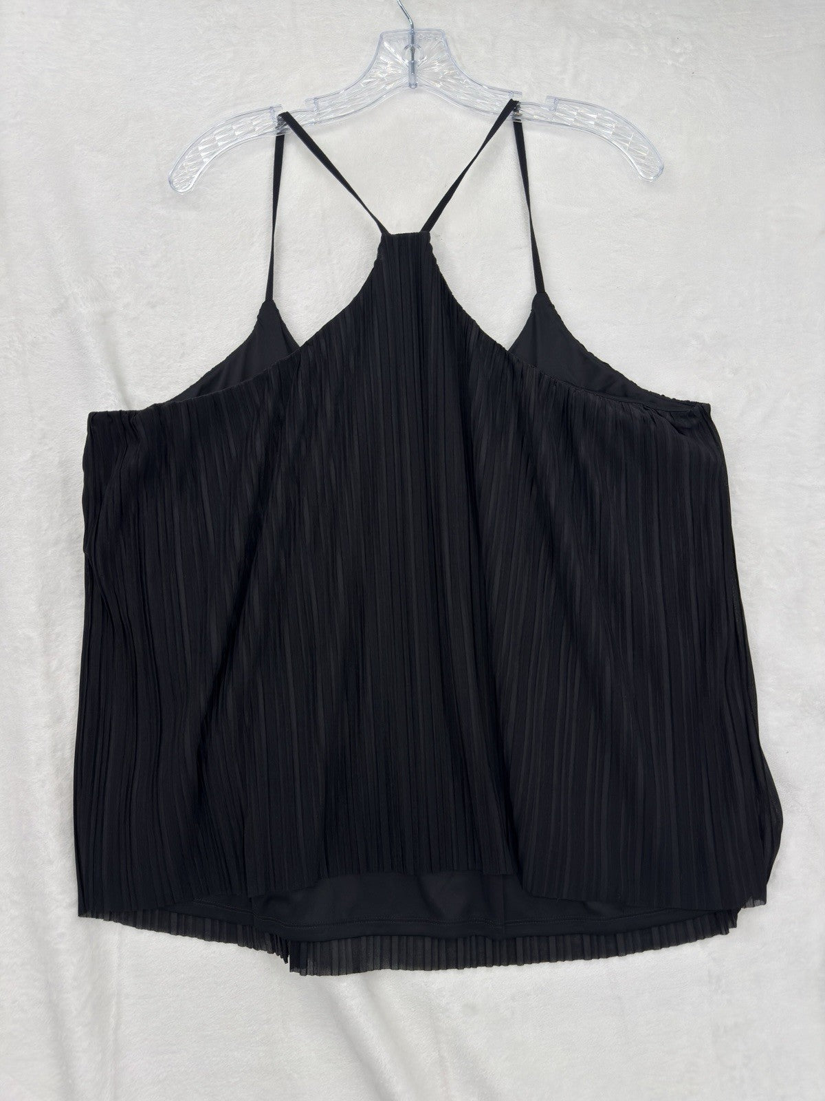 The Limited Top 2X Womens Black Cami Pleated Camisole New NWT