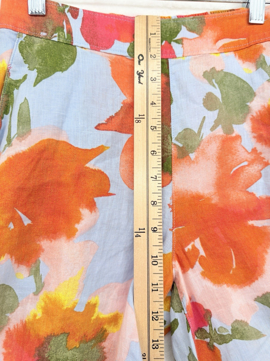 Joie Wide Leg Linen Pants XS Cropped Floral Print Pull On Womens New NWT