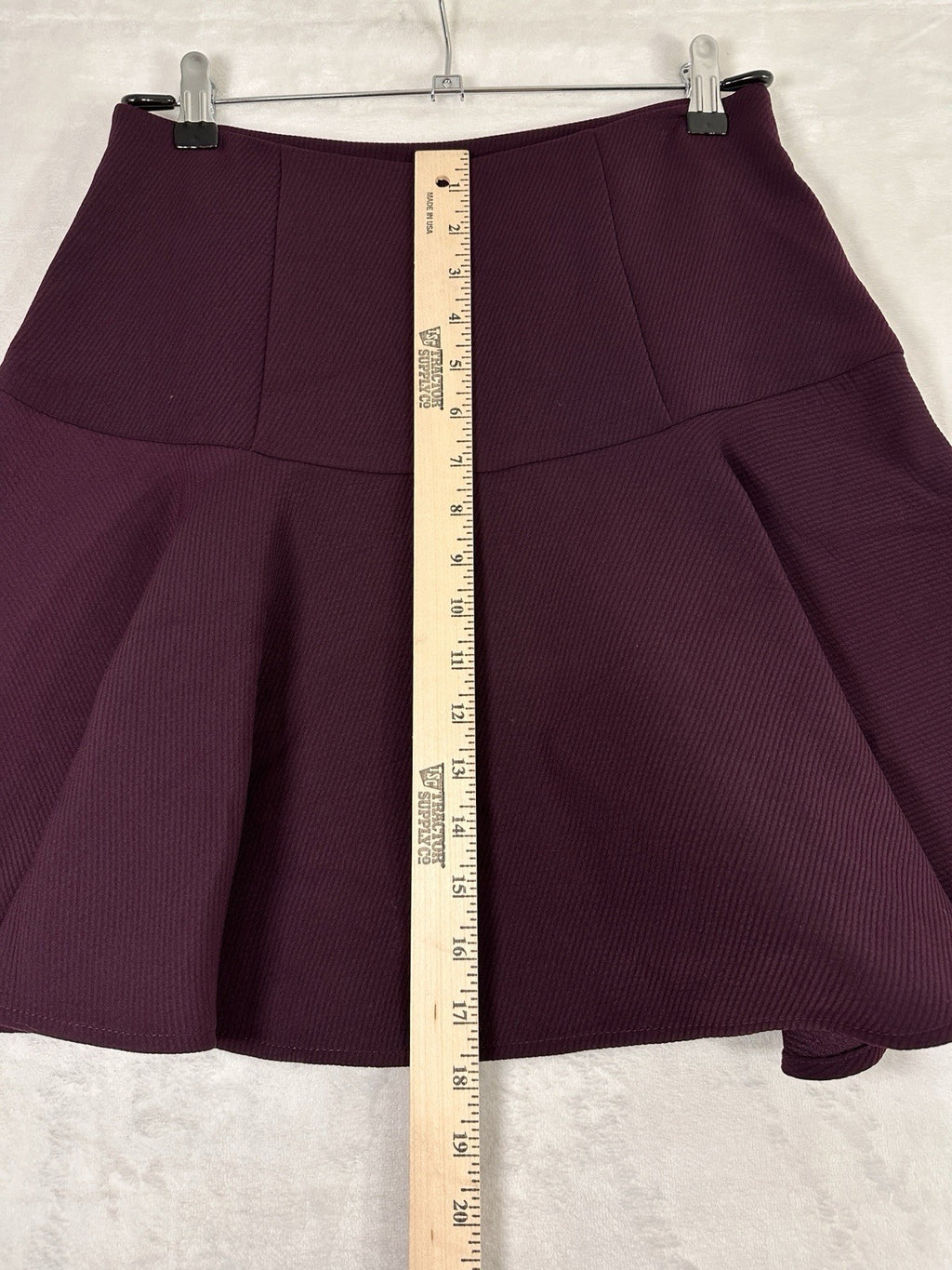 Ann Taylor LOFT Skirt Size 0 Skater Circle Flare Short Plum Purple