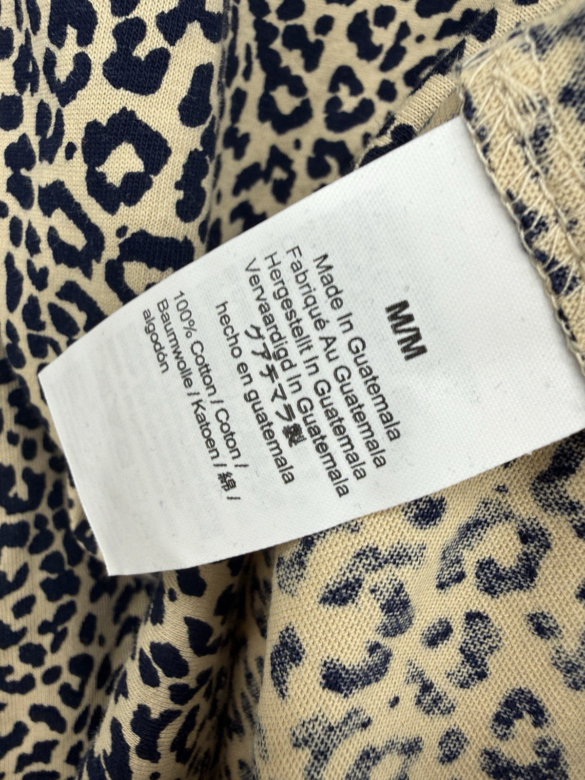 J Crew Top Women Medium Collector Tee Lot Cheetah Leopard Print Short Sleeve New