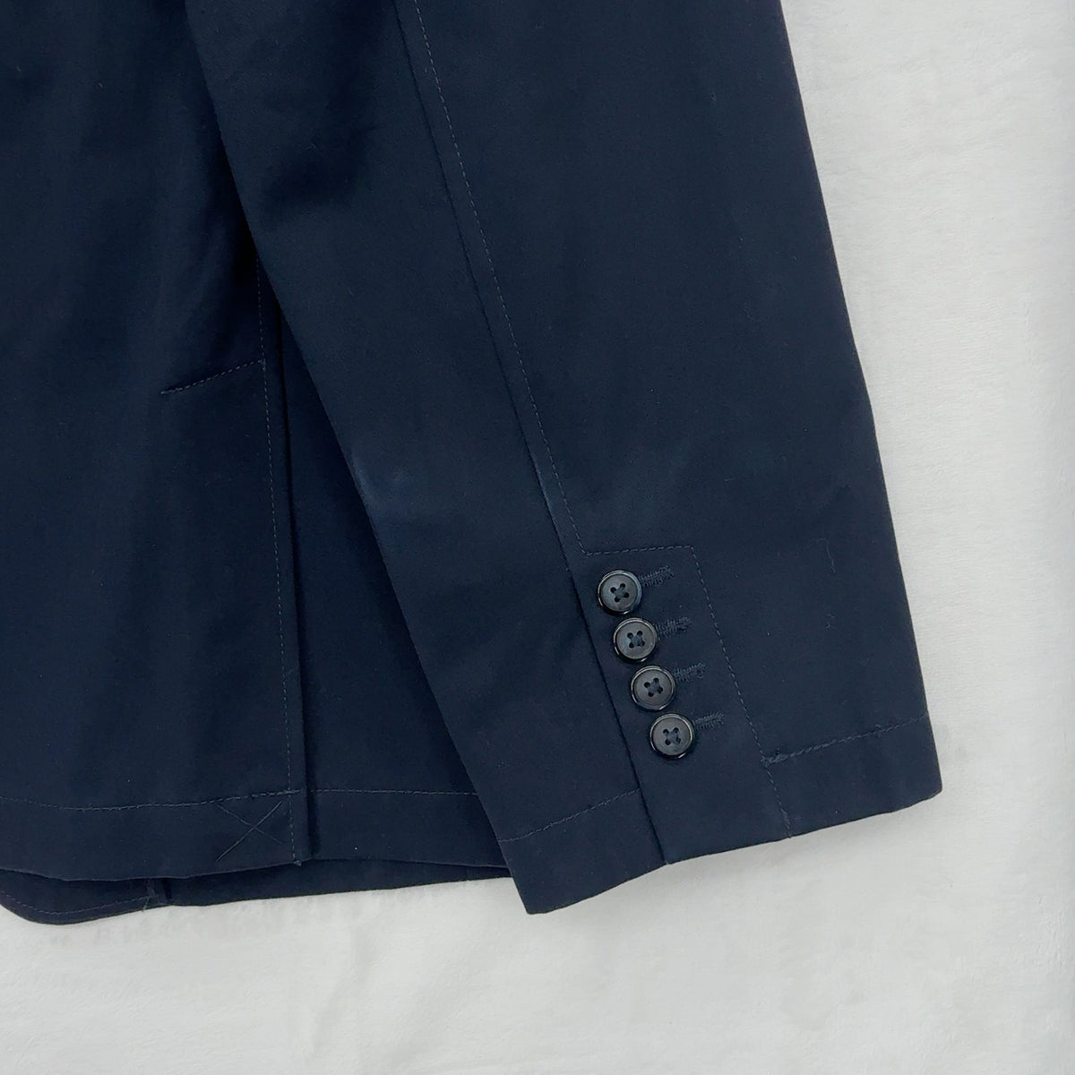 LL Bean Blazer 42R 100% Cotton Jacket  Navy Blue 2 Button Mens Sportcoat
