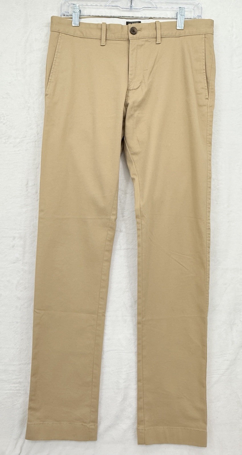 J Crew Flex Slim Chino Pants 29x32 Tan Beige Mens Cotton Stretch