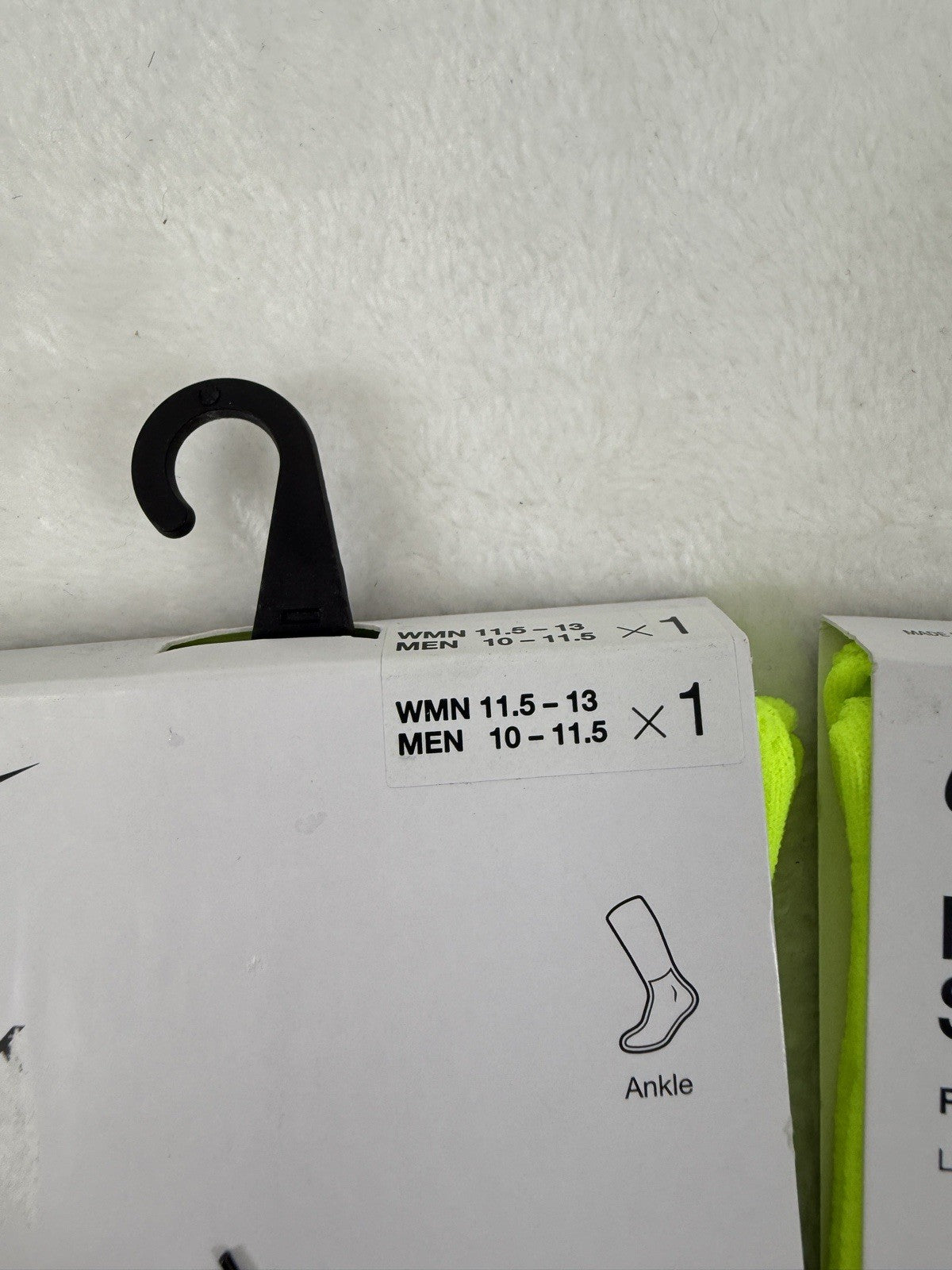 4 Nike Spark Lightweight Running Socks Ankle Men 10-11.5 Lot Volt Yellow New