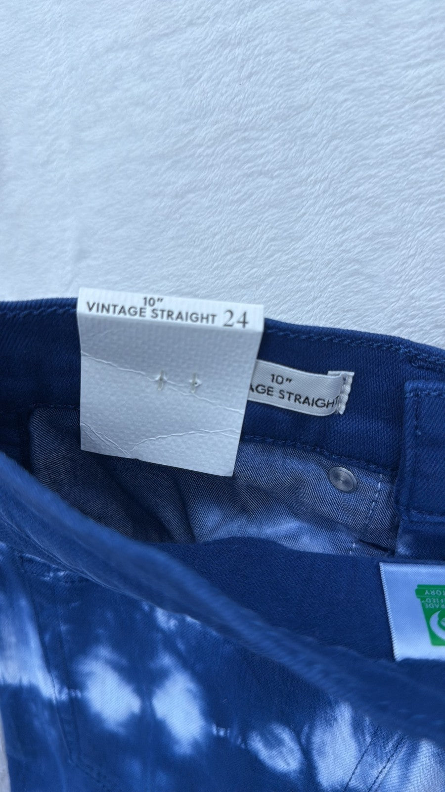 J Crew Vintage Straight Jeans 24 Womens Blue 10” Denim Raw Hem New NWT