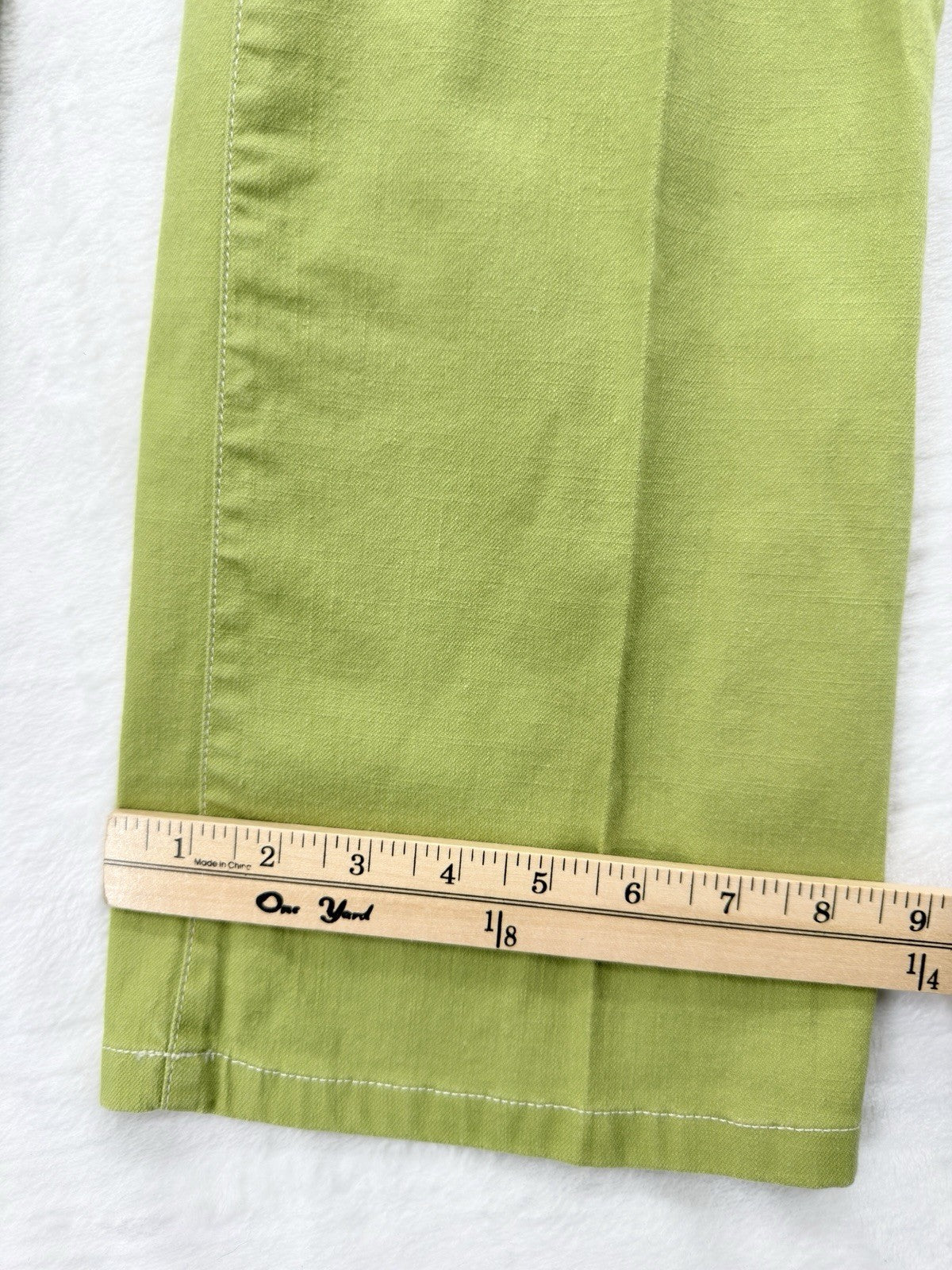 Sigrid Olsen Modernist Jeans 4 Womens Bright Green Straight Leg