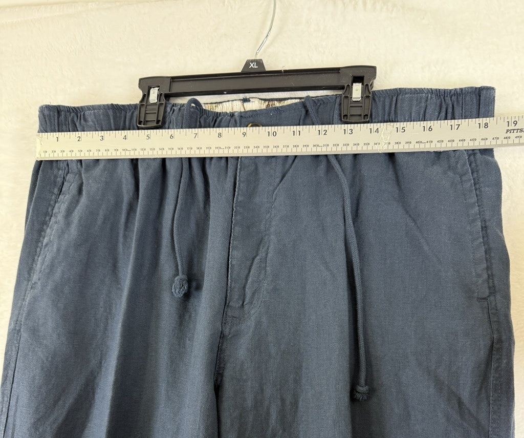 28 Palms Linen Pants XL 30 Womens Blue 100% Linen