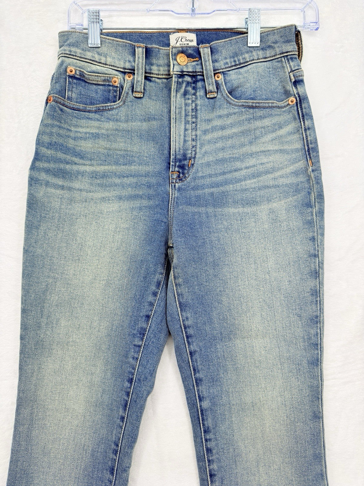 J Crew Curvy Toothpick Jeans 25 Womens Blue Denim High Rise