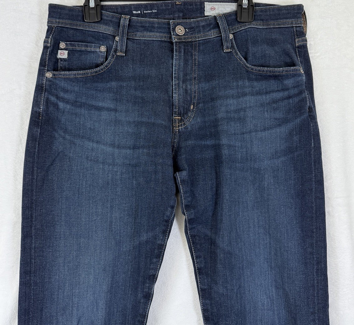AG Adriano Goldschmied Jeans Men’s 32x32 Blue Tellis Modern Slim Denim Preppy
