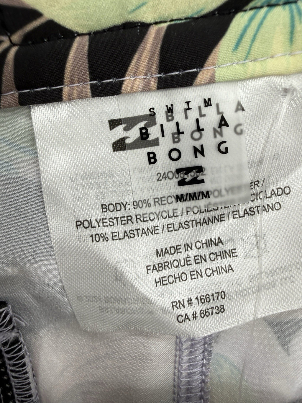 Billabong Womens Board Shorts Medium Black Floral Shadow Tropic Swim Bottoms New