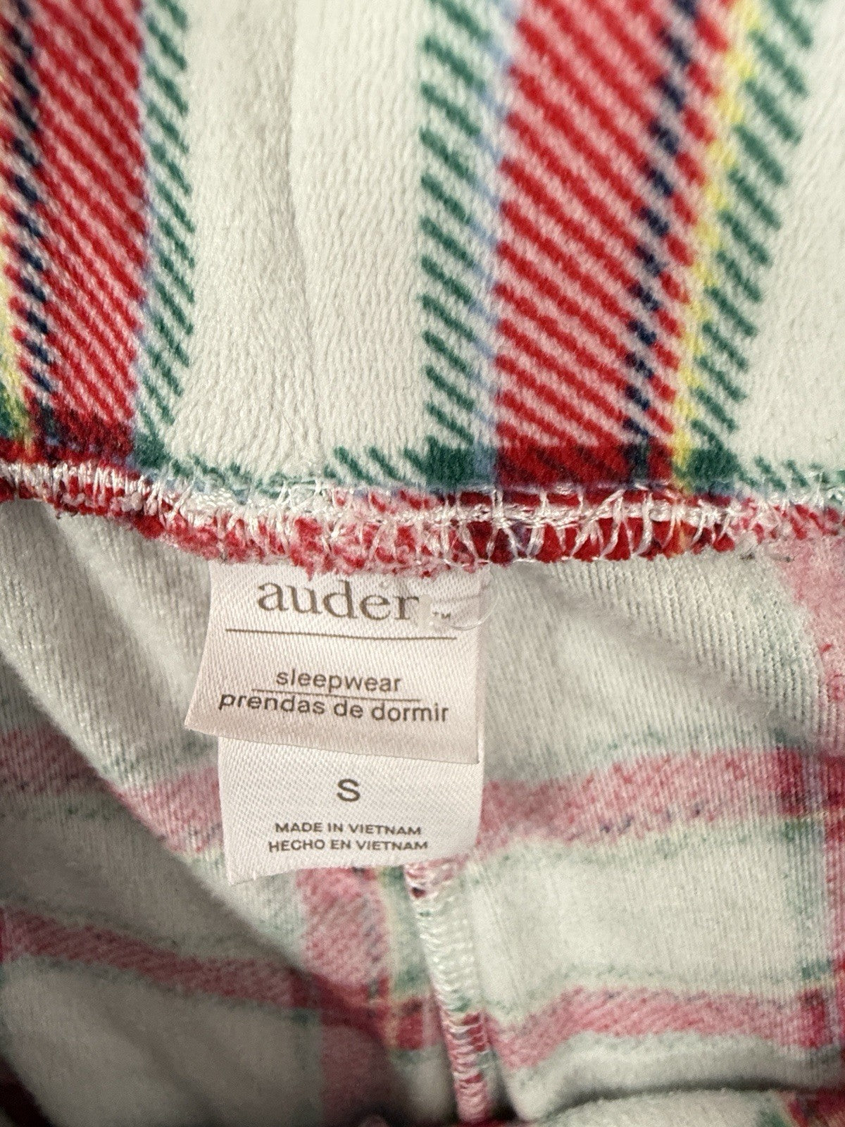 Auden Pajama Pants Small Red Plaid Flannel Soft Womens