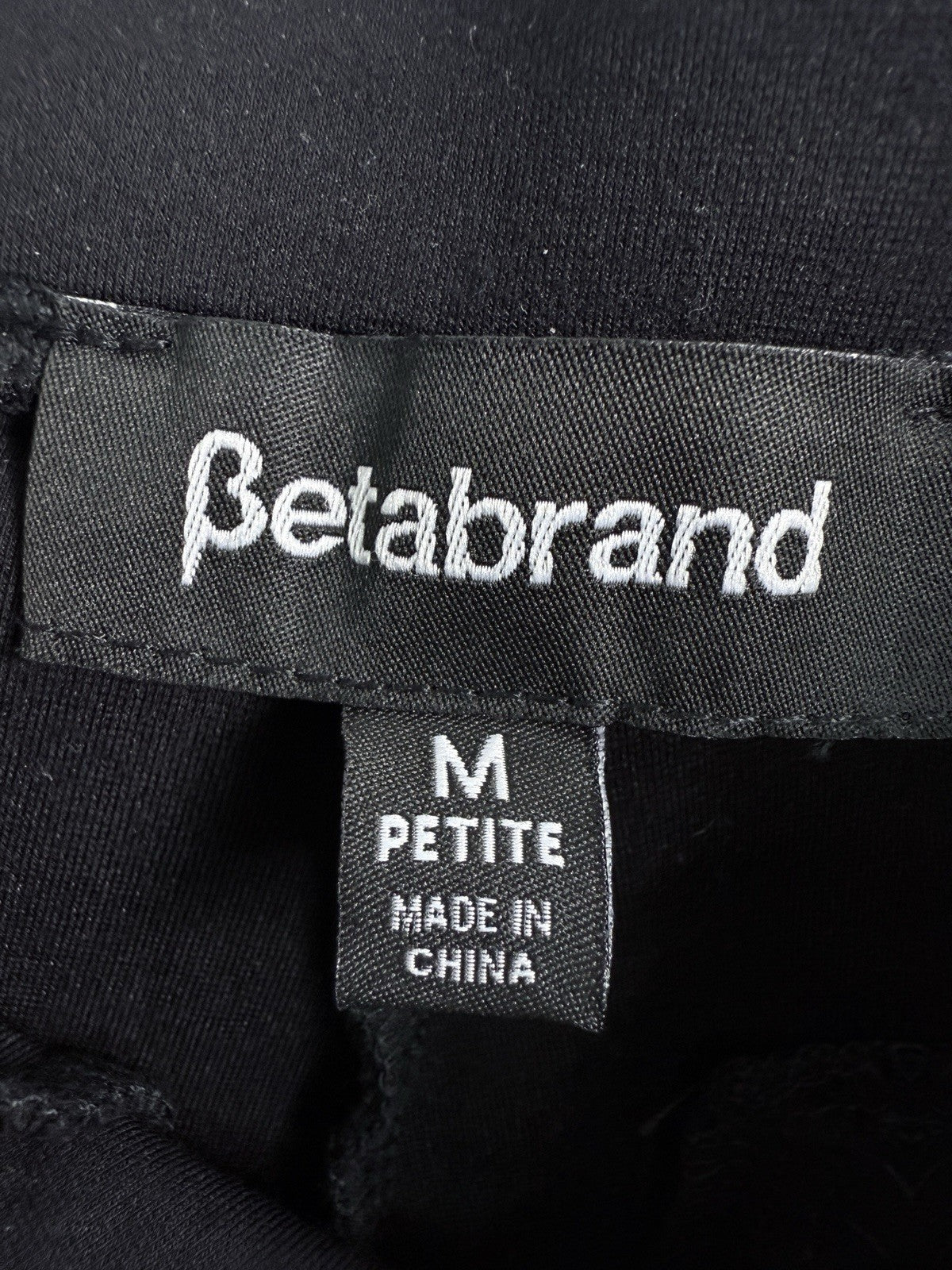 Betabrand Sassiest Wrap Skirt Medium Petite Black Knit Pull On Skort Women