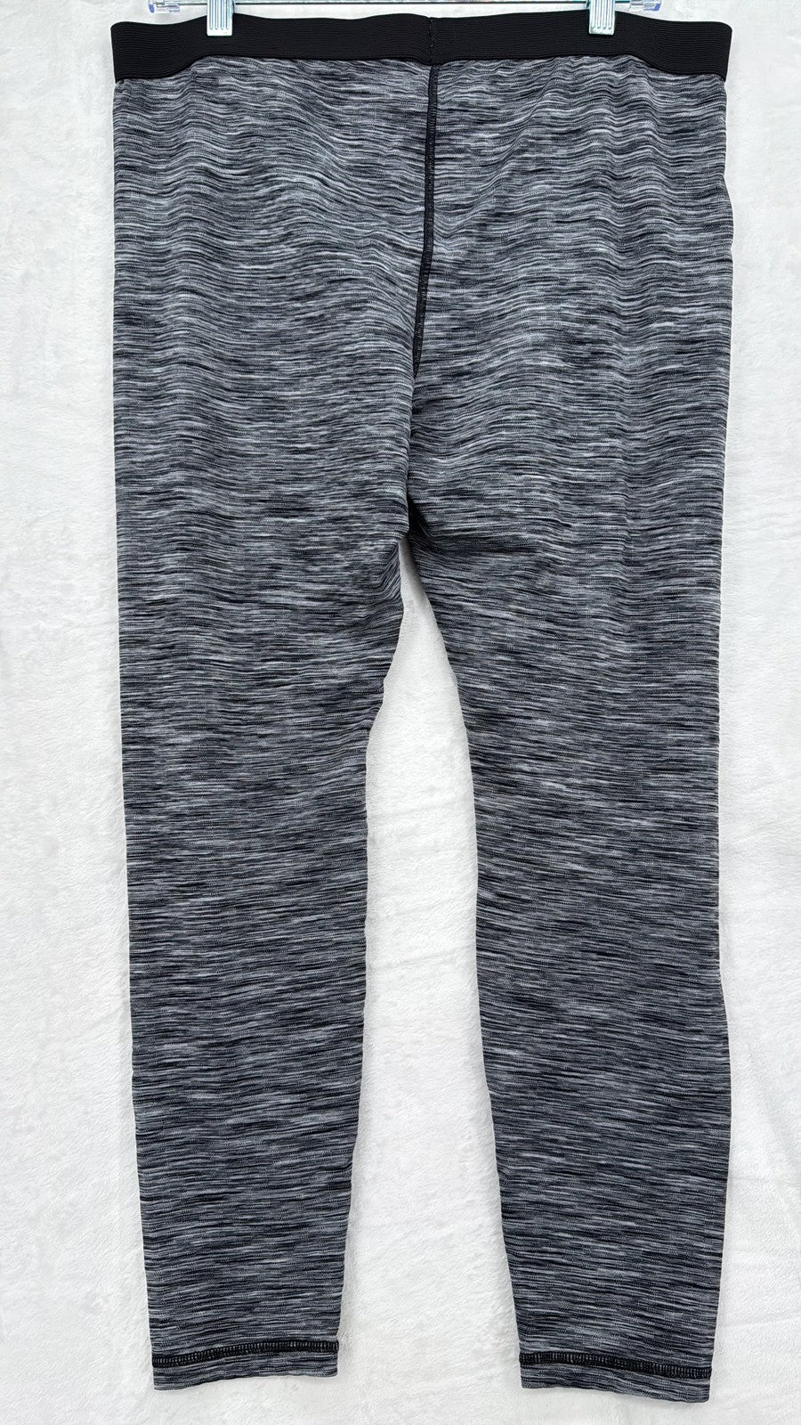 Duluth Trading Co. Base Layer Leggings Large Womens Gray Black Space Dye