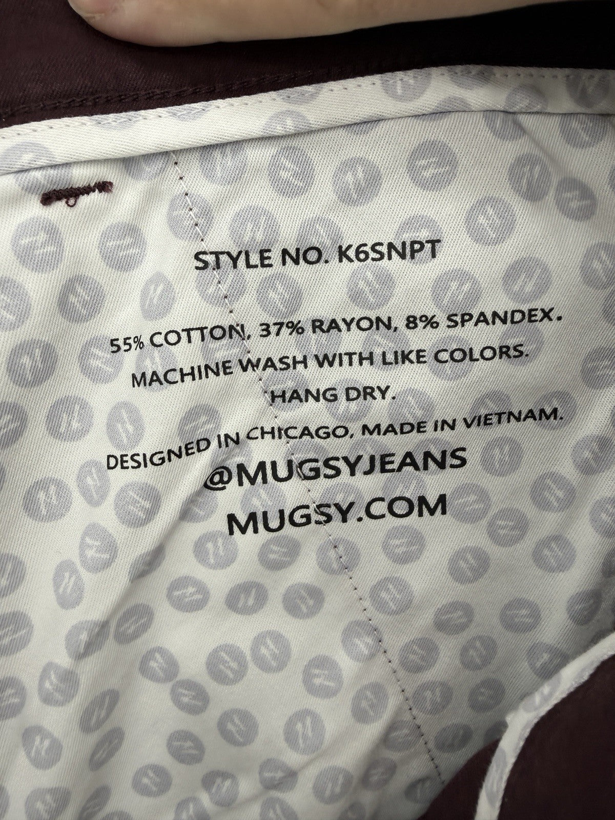 Mugsy Shorts 36 Ports 9” Maroon Chino Mens