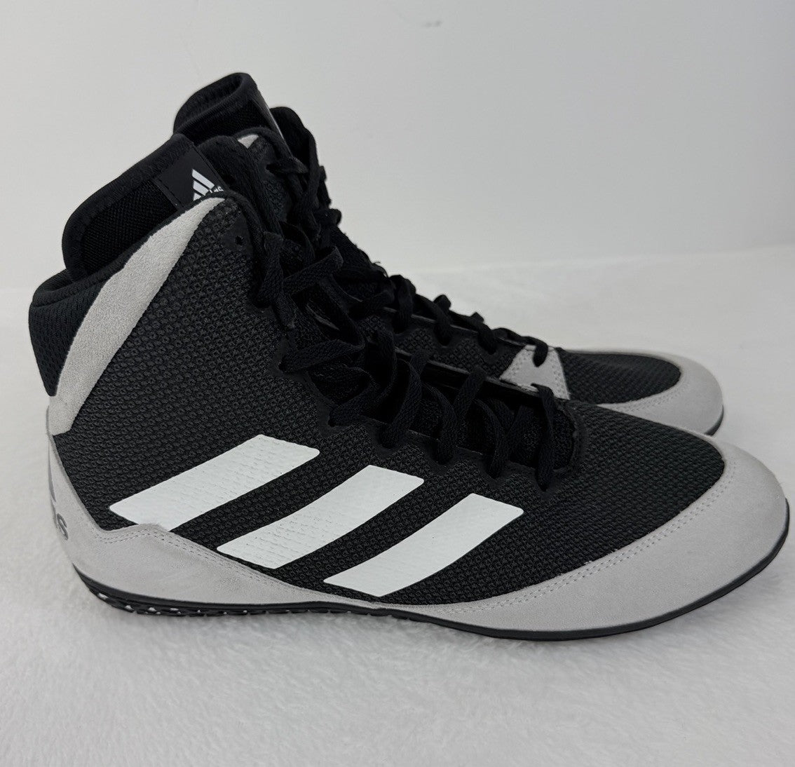 Adidas Mat Wizard 11 Black Gray White Wrestling Shoes Men
