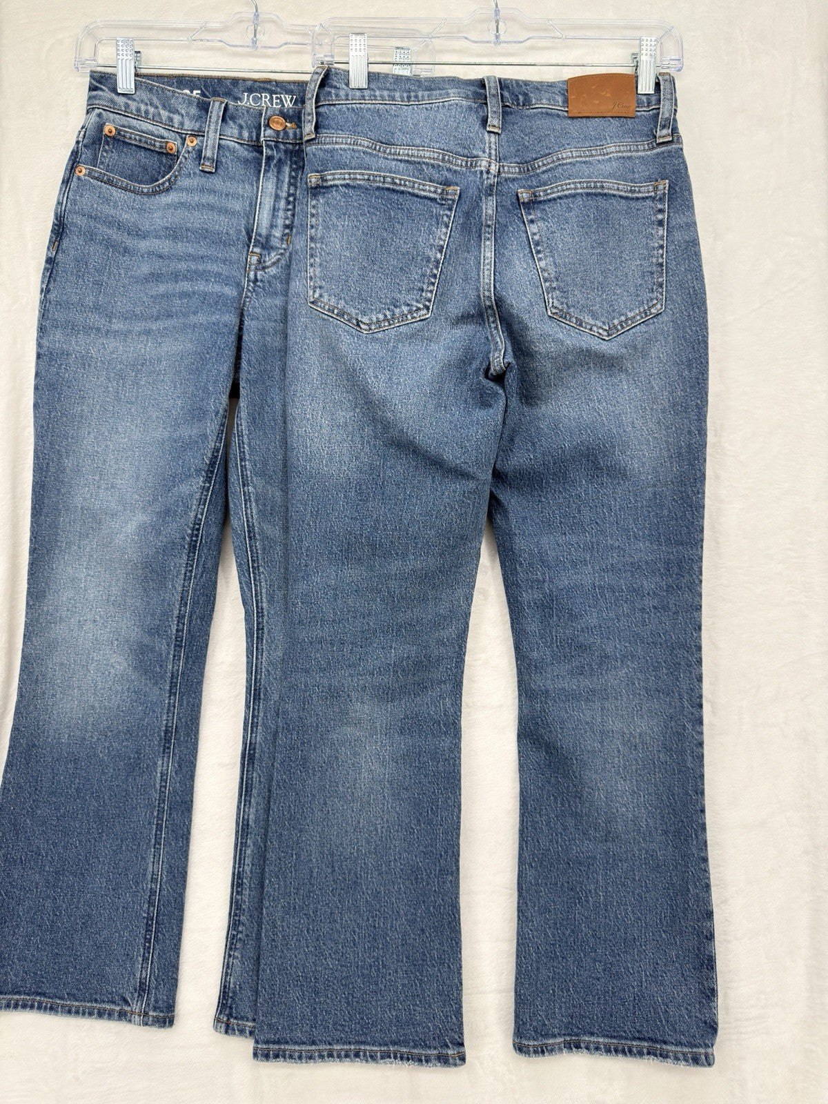 J Crew Demi Boot Crop Jeans 25 Womens Lot 2 Pairs Blue Mid Rise Denim