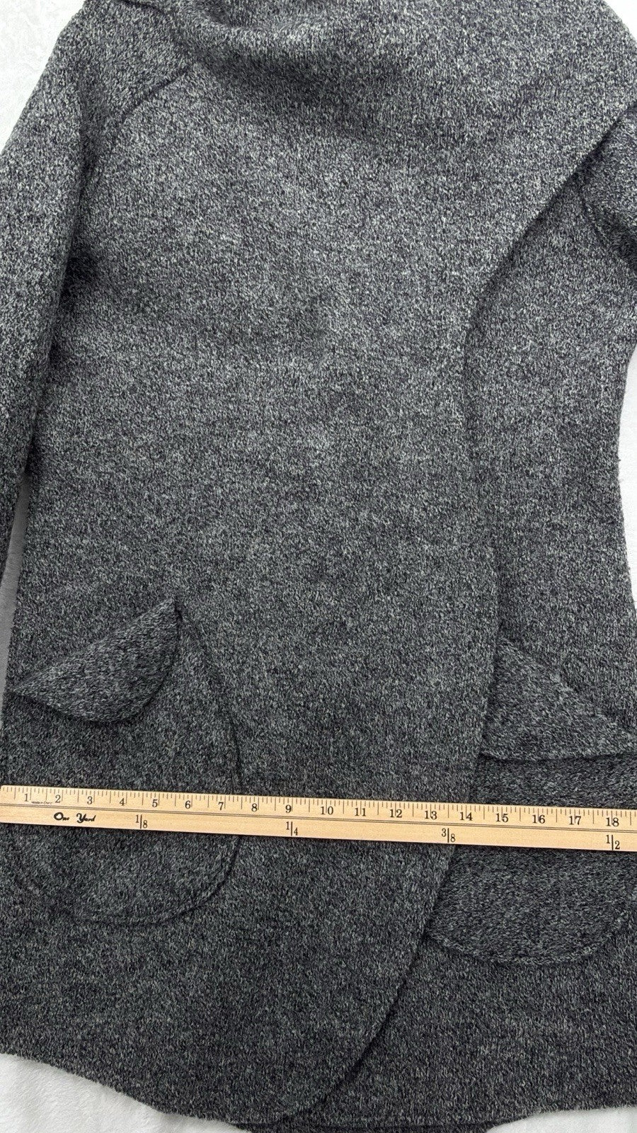 Mieko Mintz Coat Small Gray Kantha Wool Womens Jacket Art To Wear Lagenlook