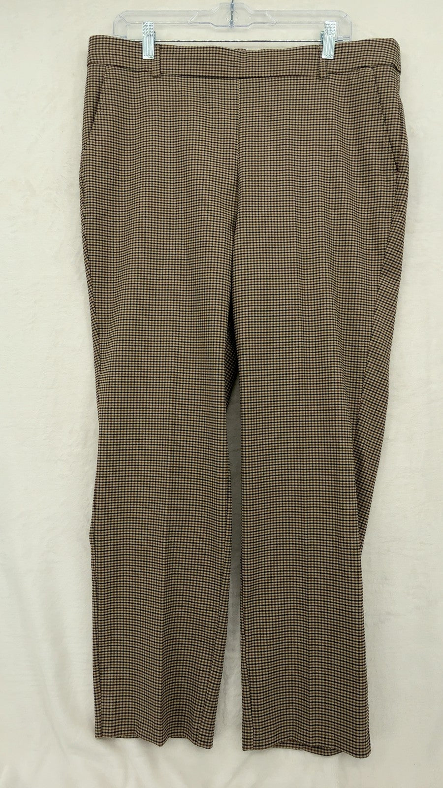 Rafaella Dress Pants 16 Womens Brown Plaid Pull On Stretch
