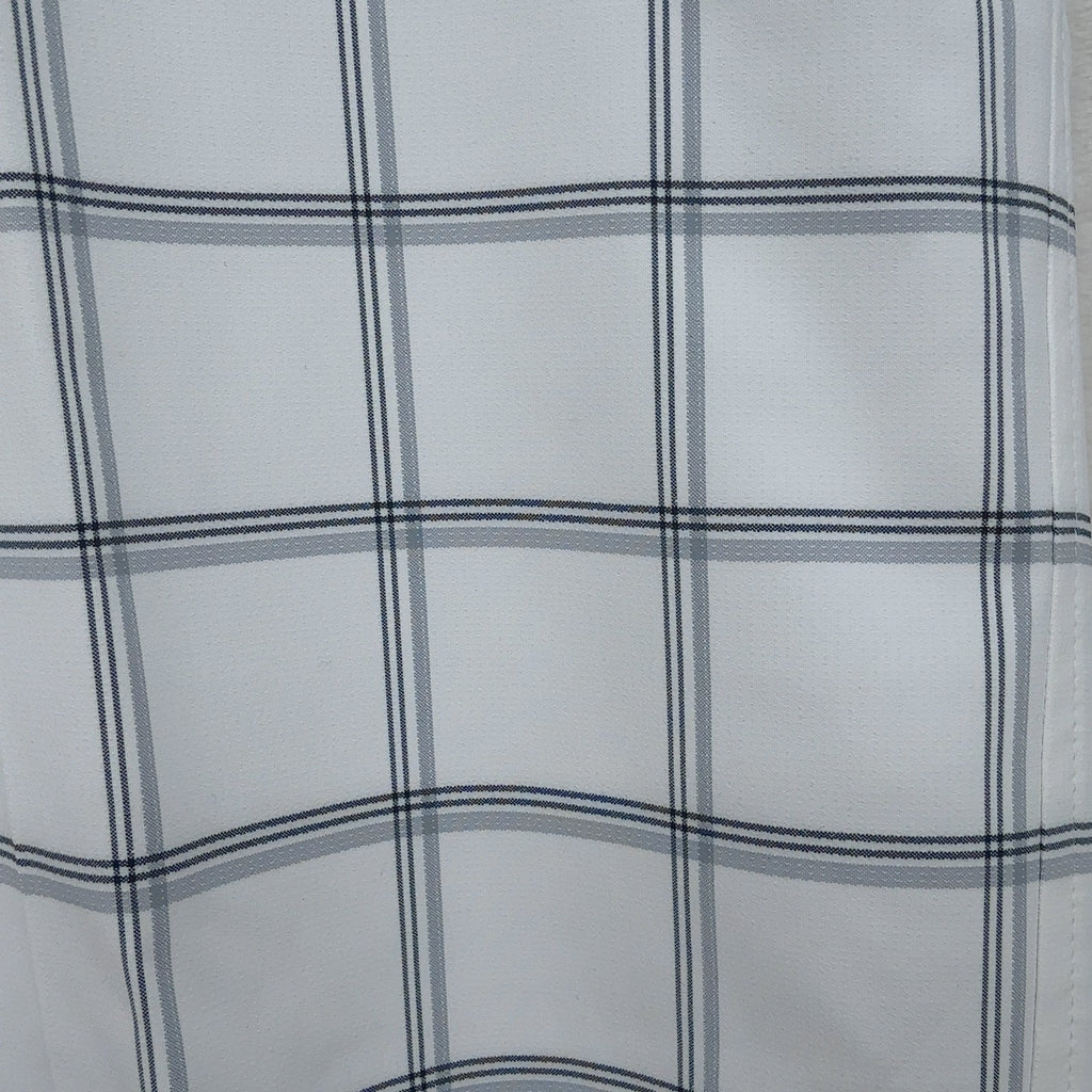 Nike Golf Shorts 36 Mens White Gray Plaid Performance Stretch 11”