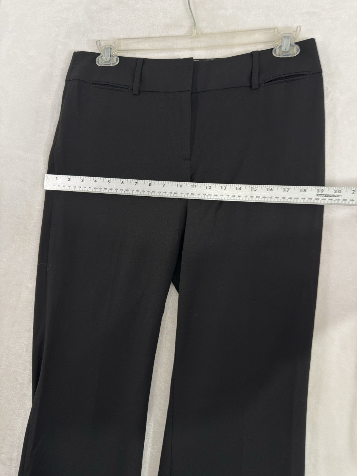 Ann Taylor Loft Julie Trouser Pants 8 Tall 8T Black Straight Leg Womens