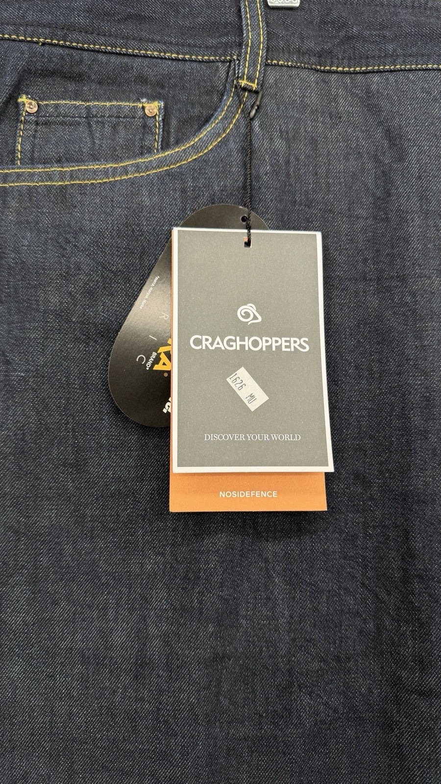 Craghoppers Jeans Mens 40x34 Nosidefence Insect Protect Blue Straight Leg New