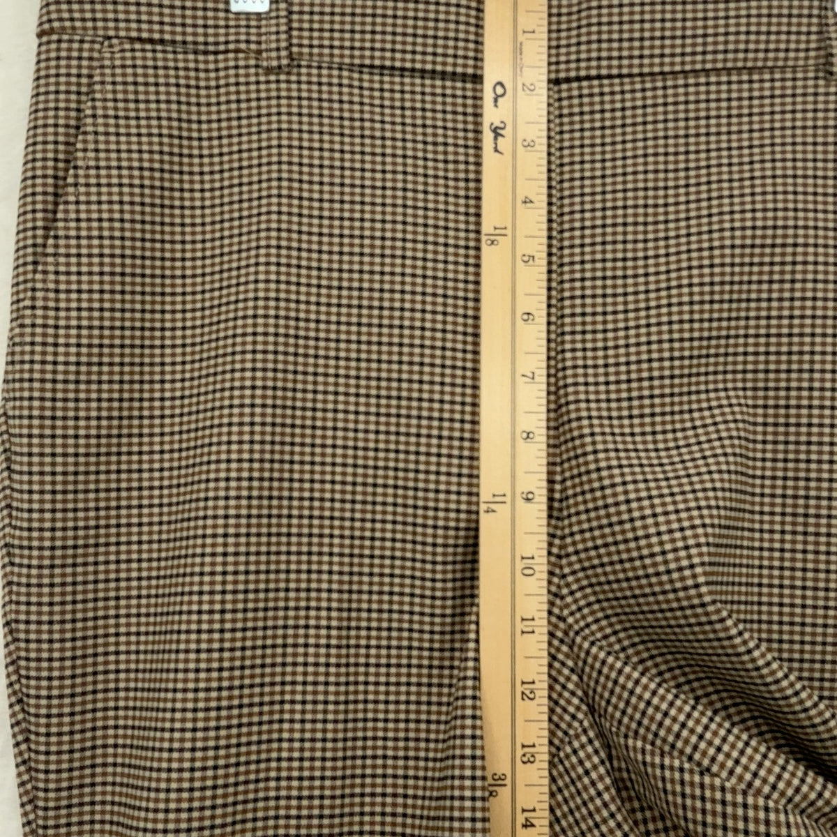 Rafaella Dress Pants 16 Womens Brown Plaid Pull On Stretch