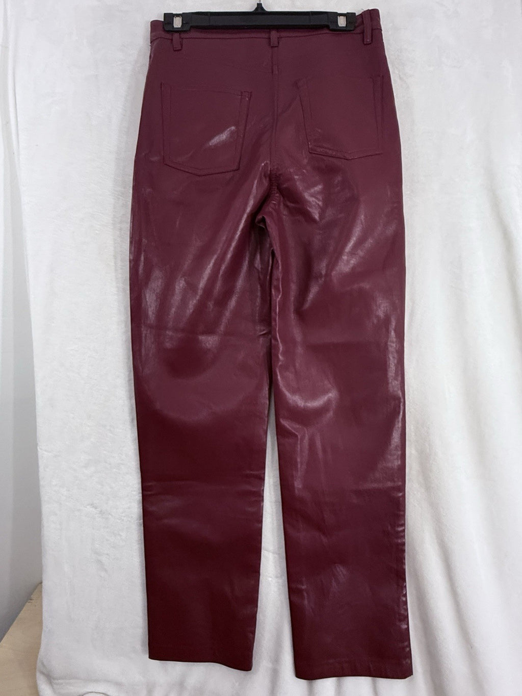 Aritzia Wilfred Faux Leather Pants 6 Lucy Burgundy Red