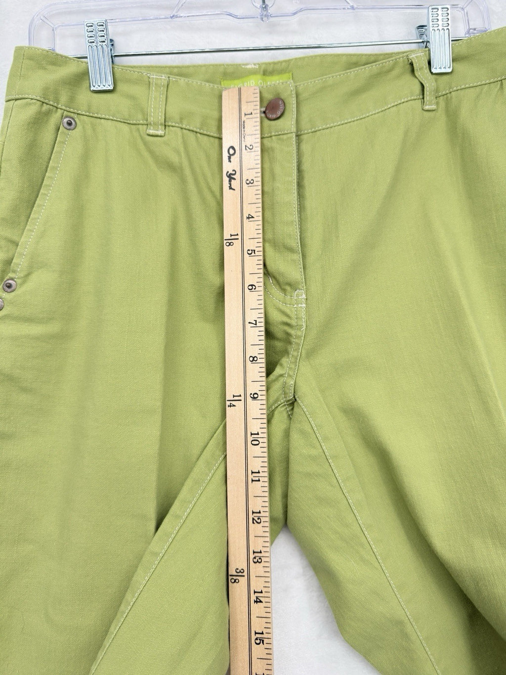 Sigrid Olsen Modernist Jeans 4 Womens Bright Green Straight Leg