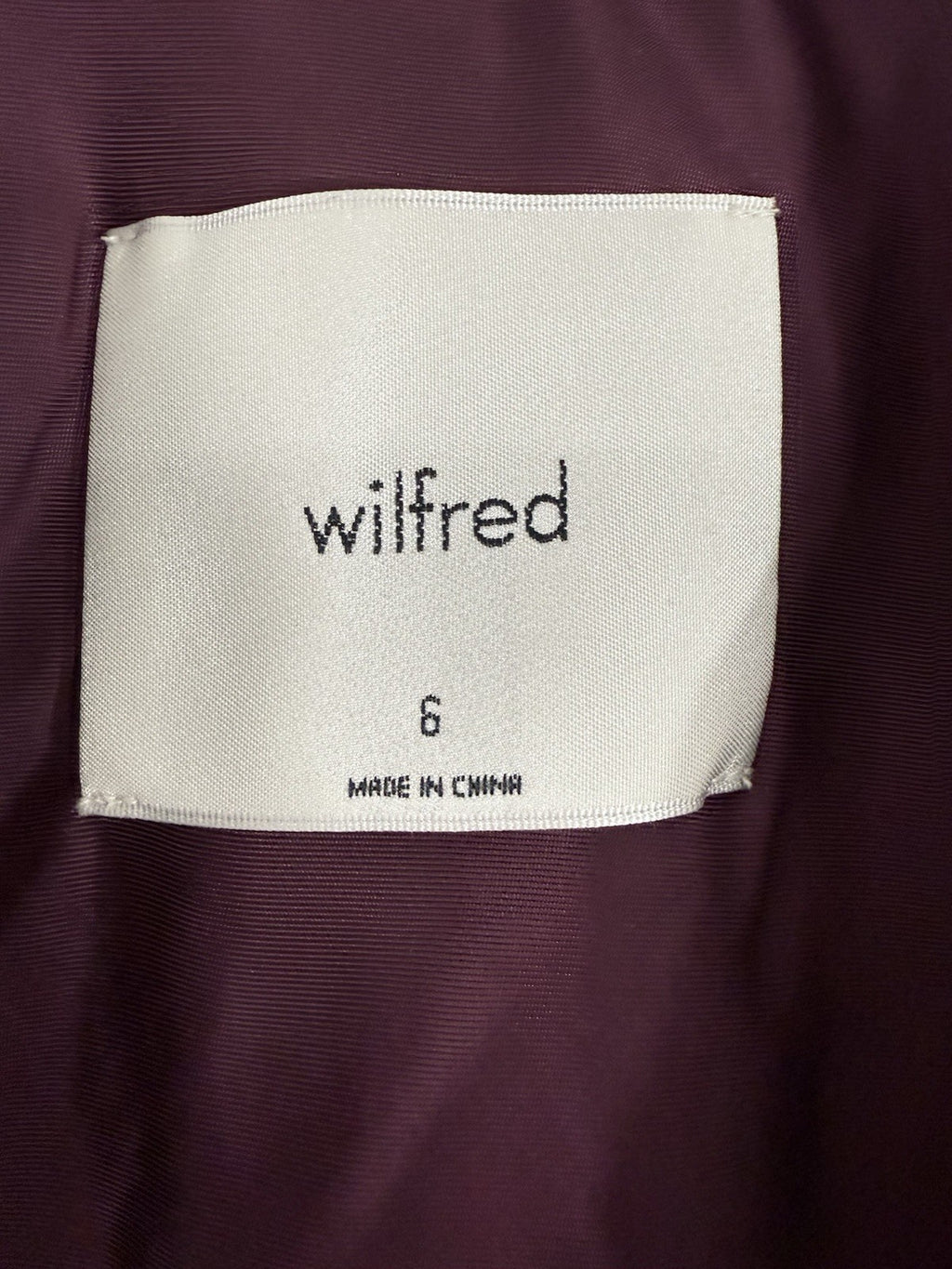 Aritzia Wilfred Blazer 6 Margaux Glen Plaid Jacket Gray Burgundy Double Breasted