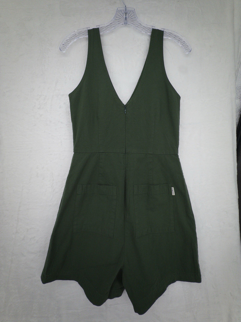 United By Blue Impact Collection XS Women Organic Cotton Green Romper Shorts New