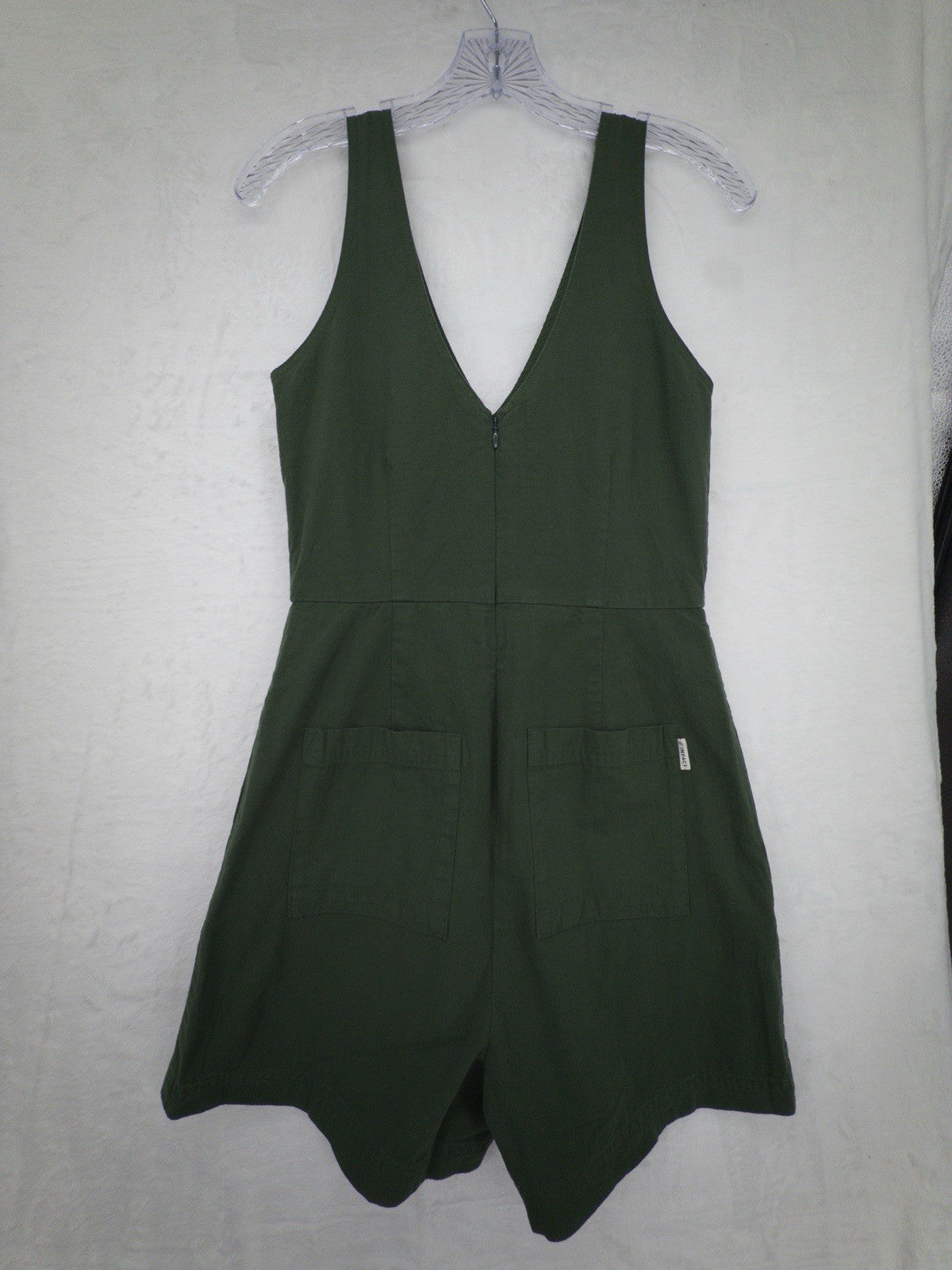 United By Blue Impact Collection XS Women Organic Cotton Green Romper Shorts New