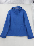 Columbia Jacket Women Medium Blue Windbreaker Hooded Full Zip Lightweight