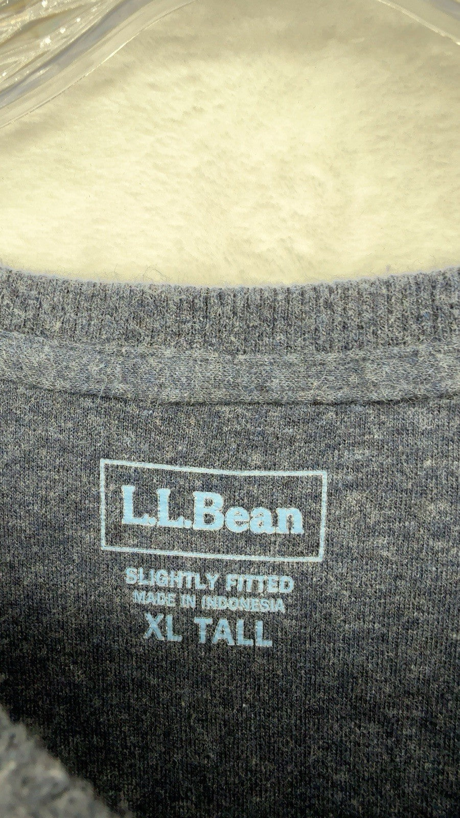 LL Bean Mens XL Tall Shirt Long Sleeve Crew Neck Raglan Cotton Heavyweight Tee