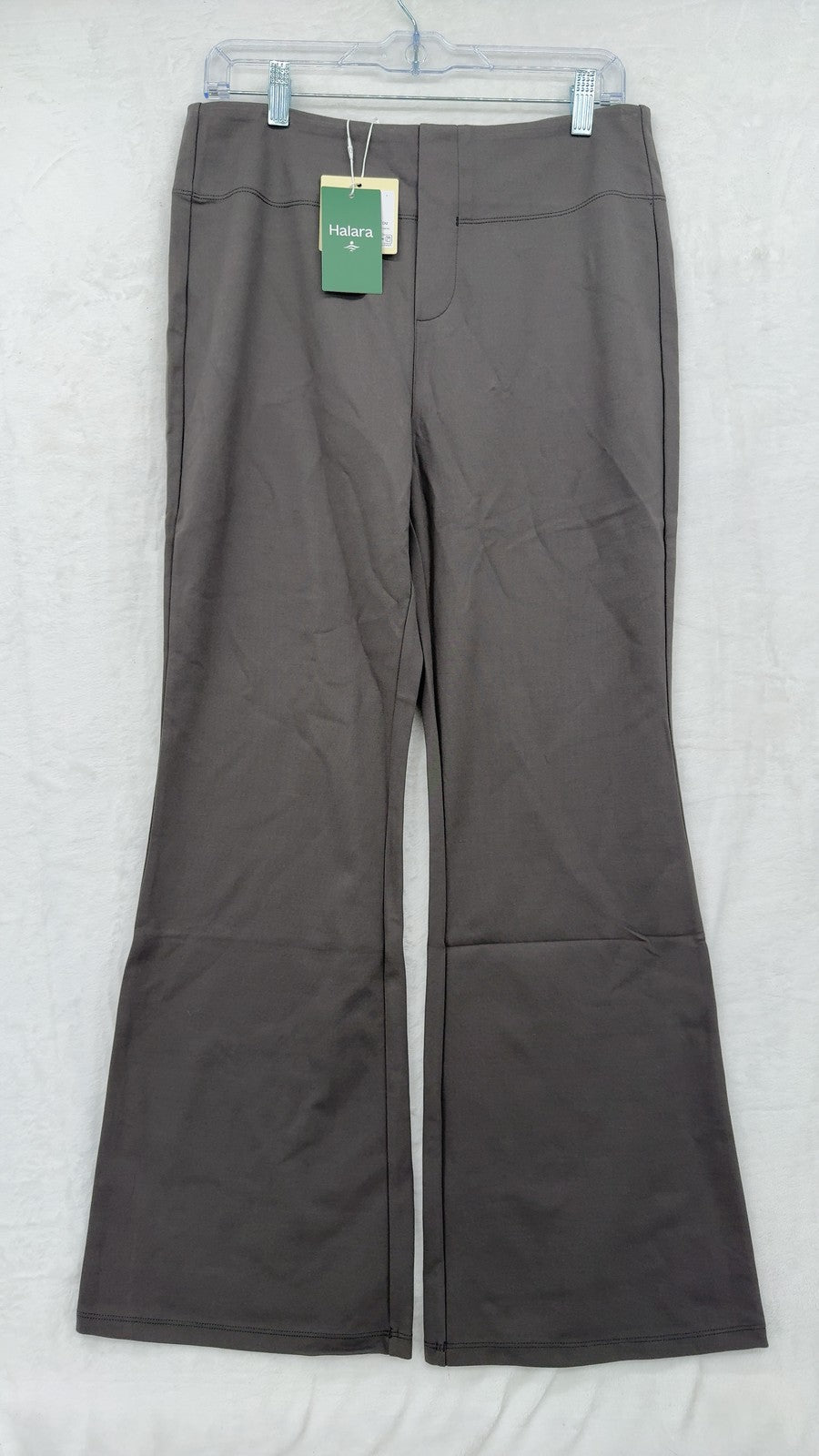 Halara Pants Large Flex High Waisted Pull On Slight Flare Gray Womens New NWT