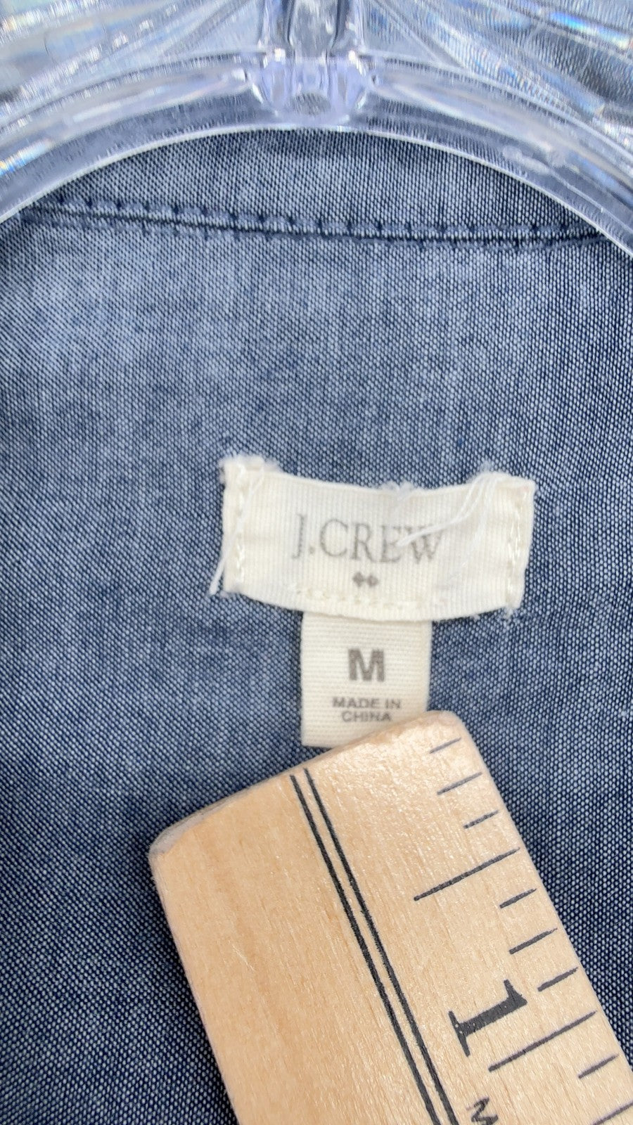 J Crew Tunic Top Medium Long Sleeve Pullover Women Blue Side Pockets Long Sleeve