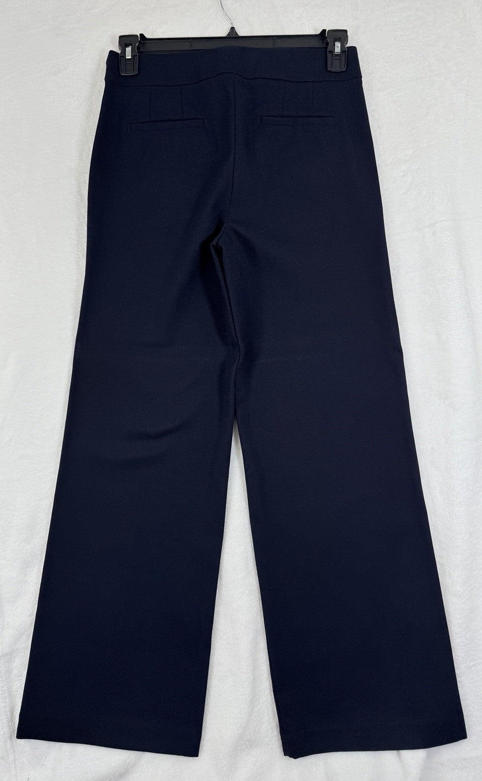 Ann Taylor Loft Pants Size 2 High Waist Trouser Navy Blue Gold Buttons Womens