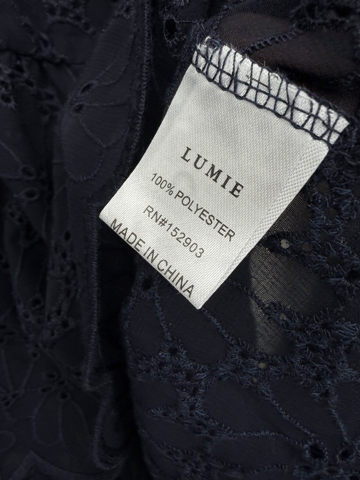 LUMIE XS Top Navy Blue Lace Top Bell Sleeve Whimsigoth Cottagecore New NWT