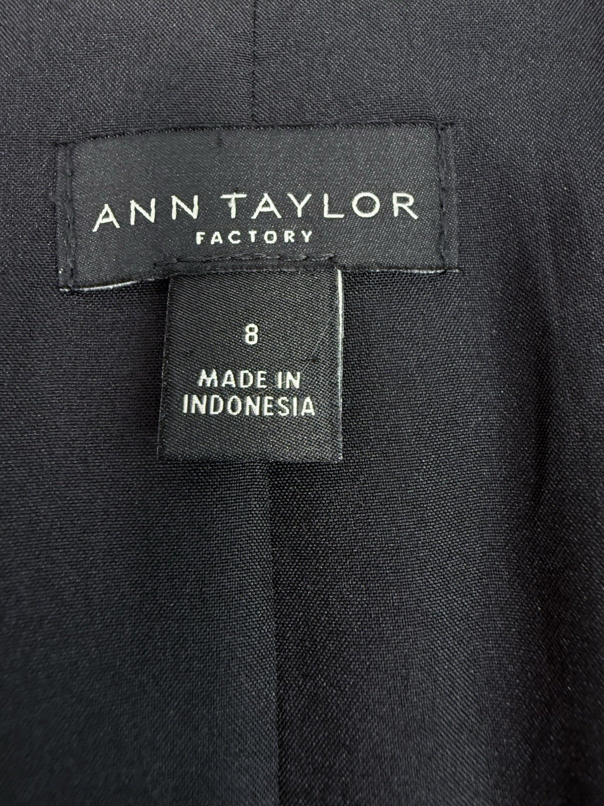 Ann Taylor Jacket 8 Black Blazer Womens One Button