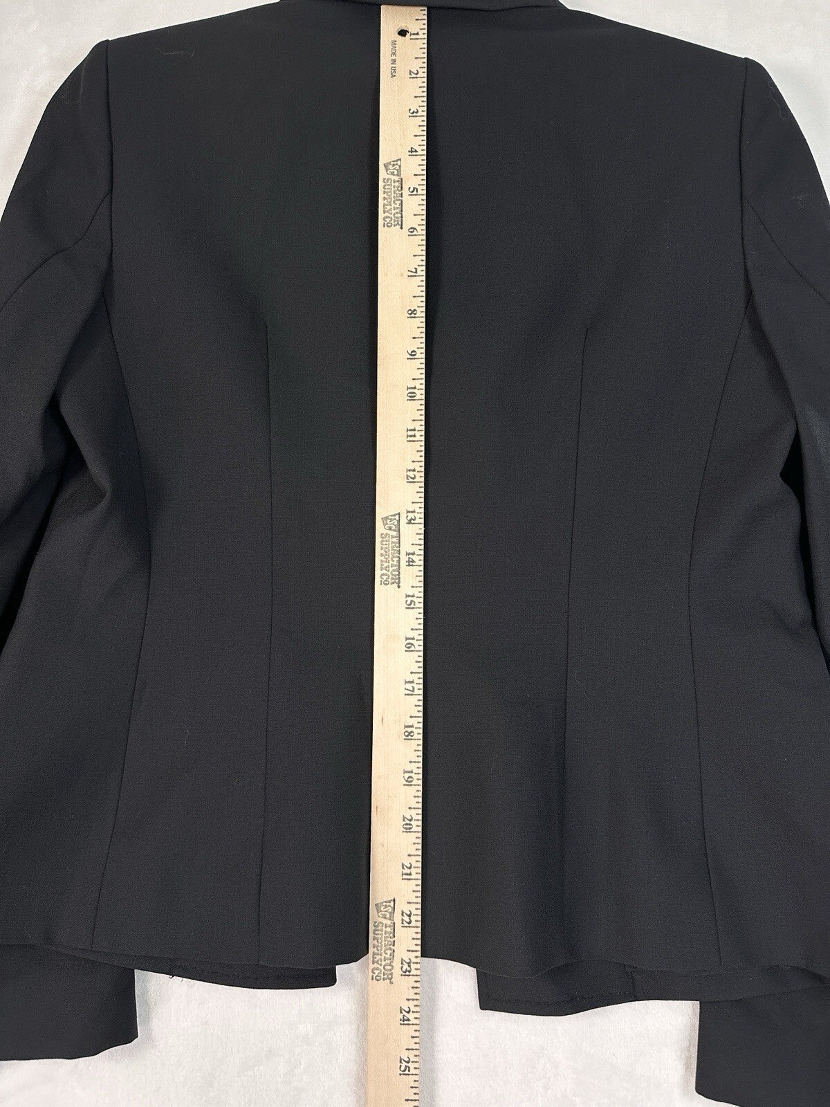 Anne Klein Jacket 6 Black 3 Button Blazer Wool Blend Womens