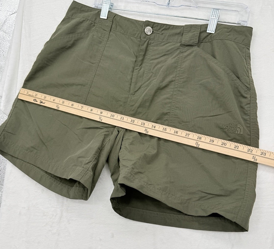 The North Face Hiking Shorts 14 Womens Olive Green Utility Nylon 6”
